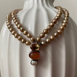 Hand Crafted  One-of-a kind Pearl Necklace